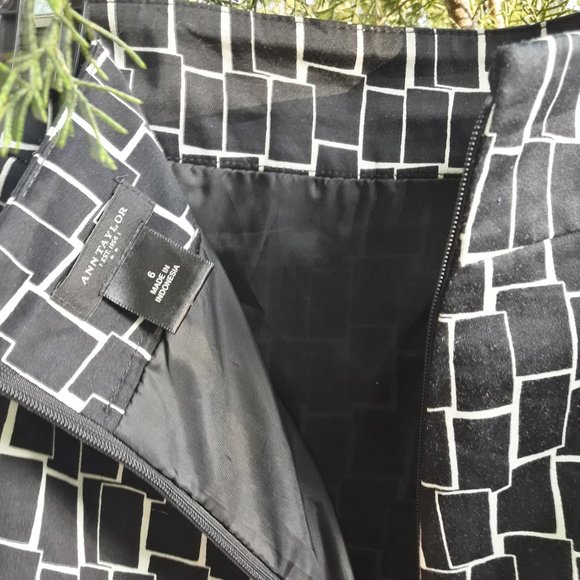 Black and White Skirts Pencil Skirt Ann Taylor 6 - Picture 3 of 6